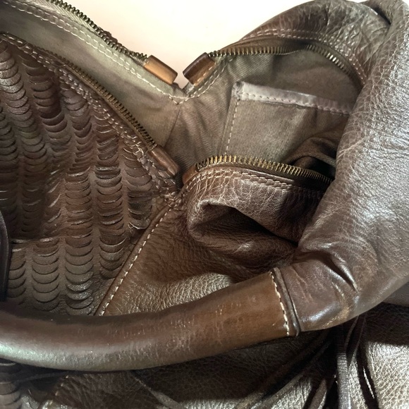 Johnny Was  RARE Taupe Slouchy Leather Bag - Picture 13 of 15